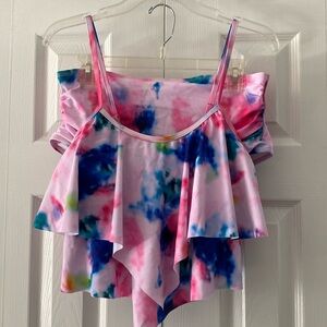 Tiered Top Ruched Bottom Tankini